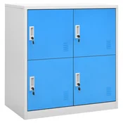 Vidaxl omara s ključavnico svetlo siva in modra 90x45x92,5 cm jeklo