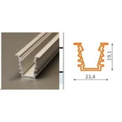 ALUMINIJASTI PROFIL, VGRADNI, GLOBOKO VGRADNI, 2-MET., dimenzije 23,4x19,1 ALU DEEP
