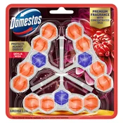 Osvežilni blok za stranišče, 3-delni, DOMESTOS Aroma Lux, vonj dalije in zmajevega sadja, 3 kosi