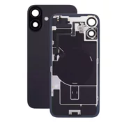 Apple iPhone 16 - Stražnje staklo kucišta + staklo kamere + metalni okvir + Magsafe magnet (Black)