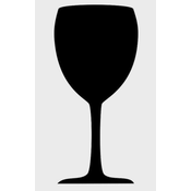 SECURIT Črna kredna tabla Silhouette, kozarec