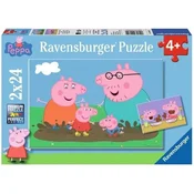 Ravensburger Slagalica Pepa prase, 2x24 dela