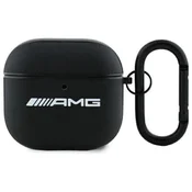 slomart Etui AMG Leather White Logo za AirPods 4 - črno/belo