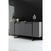 HANAH HOME Komoda Luxe Anthracite Black