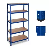 Northix Odlagalna polica s 5 nastavljivimi policami, nosilnost 1325 kg, modra