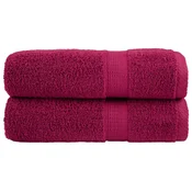 vidaXL vidaXL Premium brisače za tuširanje SOLUND 2 kos Bordeaux 70x140 cm 600 gsm, (5000307600)