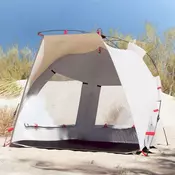 Vidaxl vidaXL Šotor za na plažo za 2 osebi, siv, vodoodporen