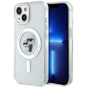Karl Lagerfeld Karl Lagerfeld Karl & Choupette Glitter Magsafe - ohišje za iPhone 15 Plus (prozorno)