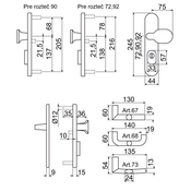 R.701.ZB.N bezpečnostné kovanie TB4 72mm Nerjaveče jeklo