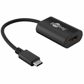 Goobay USB-C u HDMI adapter, 4K, 20 cm, crna