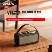 Sangean Bluetooth zvucnik i FM Radio T1, AUX, Sivi