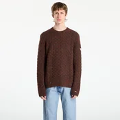 Pulover MM6 Maison Margiela Crewneck Dark Grey Melange/ Brown L
