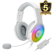 Slušalice Redragon Pandora H350W RGB, žicane, gaming, mikrofon, over-ear, RGB, PC, PS4, Xbox, bijele 6950376772671