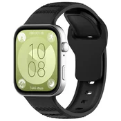 Silikonski pas Techsuit W050 za Huawei Watch Fit 3/Fit 4/Fit 4 Pro/Fit 5/Fit 5 Pro - črn