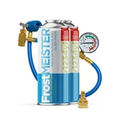 shumee FROSTMEISTER 3v1 400ml - 2x pločevinka R1234yf + cev z manometrom + adapter KOMPLET ZA SAMOPOMOČ ZA KLIMATSKO NAPRAVO