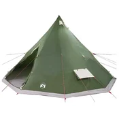 Vidaxl Tipi šotor s streho Zelena 560 x 560 x 300 cm tafeta