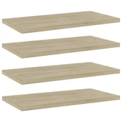Vidaxl Dodatne police za omaro 4 kosi sonoma hrast 40x20x1,5 cm