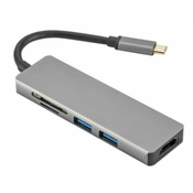 FAST ASIA Adapter TIP C na HDMI+2xUSB 3.0+SD/Micro SD