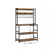 Songmics Kuhinjska polica 40x100x170 cm rjava