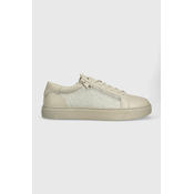 Tenisice Calvin Klein LOW TOP LACE UP W/ZI boja: bež, HM0HM01059