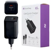 Nov stenski polnilnik MD-652mC GaN 65W USB-C QC PD + 200 cm USB-C kabel