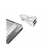 CELLY Auto punjac sa 2 USB ulaza (Beli)