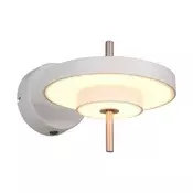 Trio Lighting LED stenska svetilka Keaton, svetlo siva, O 20 cm, kovina, CCT - Dnevna soba / jedilnica - svetlo siva, bela
