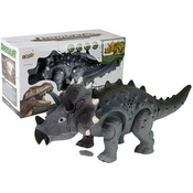 slomart Dinozaver LEAN TOYS Triceratops na baterije, siv