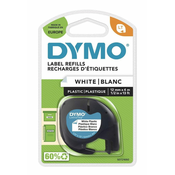 Dymo Trak LETRATAG 12mmx4m BELA plastika