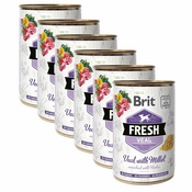 Konzerva Brit Fresh Veal with Millet 6x400 g