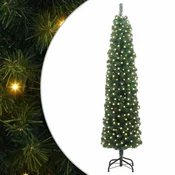 Vidaxl Umestno božično drevo Zelena 240 cm PVC in Jeklo in Plastika