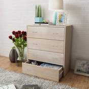 VIDAXL predalnik s 4 predali (60x30.5x71cm), hrast