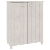 Vidaxl omara za čevlje HAMAR bela 85x40x108 cm trdna borovina