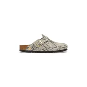 Birkenstock natikači ženski semiš Boston Rivet Logo Suede Leather Snake