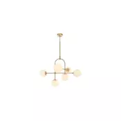 Endon 90842 - Luster na štapu 6xE14/7W/230V mesing/bela