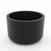 shumee Okrogel črn cvetlični lonček v minimalističnem slogu