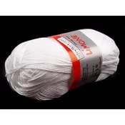 Bombažna pletilna preja Limone 50 g - (006) bela