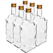 Steklenica kvadratna 500 ml, za alkohol, z navojem Kláštorná 8 kos/pak WW TP