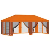 Pokrov za gazebo s bocnim zidovima 6 x 3 m Narancasta Poliester