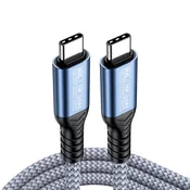 INF USB5 Type-C kabel — 80Gbp, 240W 5A polnjenje in DP2.1 video Gray 1,5 M, (5000276604)