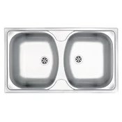 Deante Techno ZMU 0200 Sudopera, 2 korita, 13cm, Celicna, Srebrna