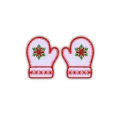 shumee Božične rokavice Patchion - Podloga za likanje/toplotno varjenje - Vezen našitek/značka/emblem