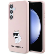 Karl Lagerfeld Silicone Choupette ovitek za Samsung S24 Plus, Pink