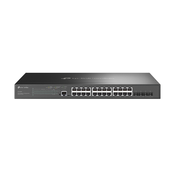 TP-Link Omada SG3428MP mrežni prekidac Upravljano L2+ Gigabit Ethernet (10/100/1000) Podrška za napajanje putem Etherneta (PoE) 1U Crno