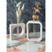 Aberto Design Set vaza Glamour Candle 6ST, 2 komada, Bela