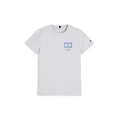 TOMMY HILFIGER Majica modra/pegasto siva