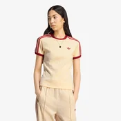 Majice adidas Pinstripe Short Sleeve Slim T-Shirt Warm Vanilla/ Team Victory Red/ Preloved Scarlet L