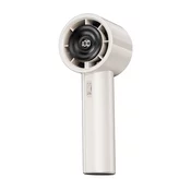 Premium prenosni ventilator Techsuit Handheld Mini Fan z LED zaslonom in nastavljivo hitrostjo vetra - bel