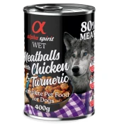 Alpha Spirit Mesne kroglice - piščanec s kurkumo 6 x 400 g