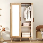 SONNENH Garderobna omara, MDF, naravna/bela, 80 x 46 x 141.5 cm, za shranjevanje v spalnici
